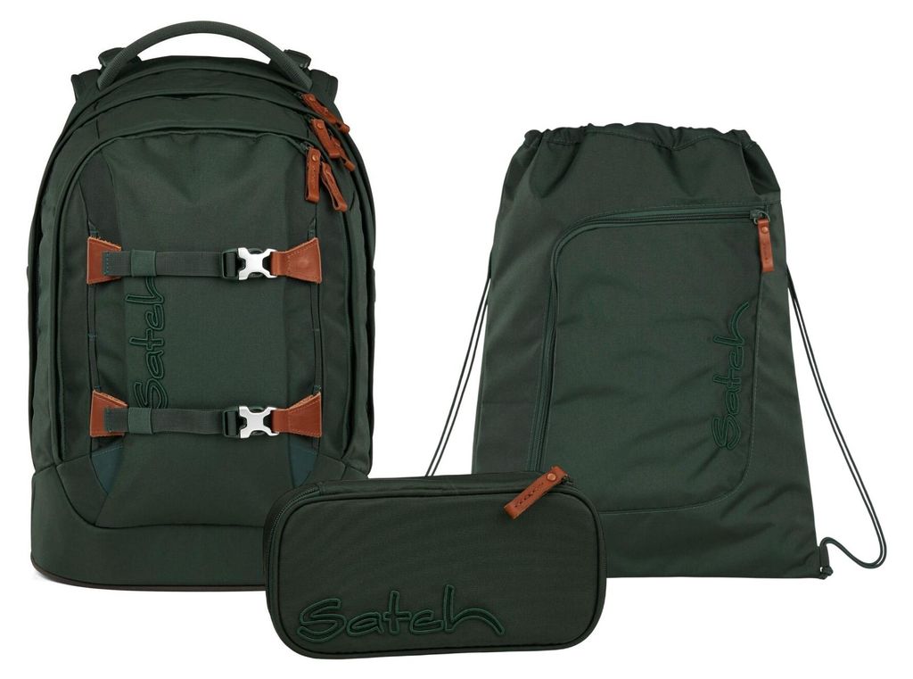 Satch, Schulrucksack-Set PACK Nordic Forest Green 3-tlg., Produktbild 