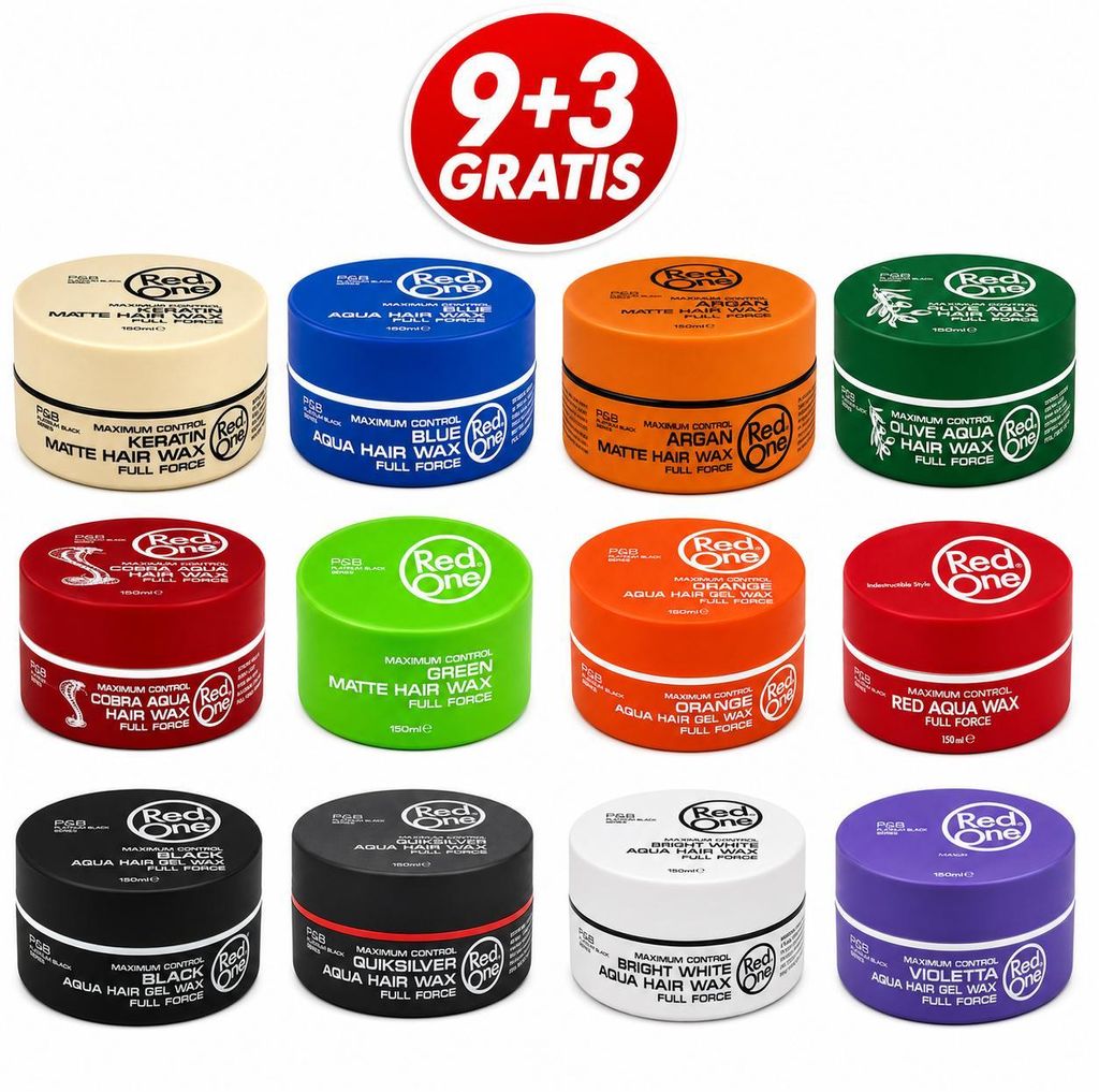 Red One Haarwachs Mix 12er-Set 12 x 150 ml – Aqua und Matte Produktbild 