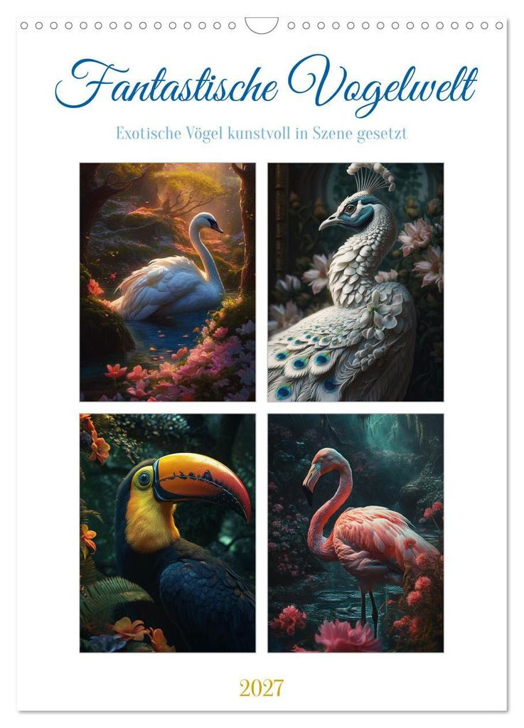 Fantastische Vogelwelt (Wandkalender 2027 DIN A3 hoch), CALVENDO Monatskalender