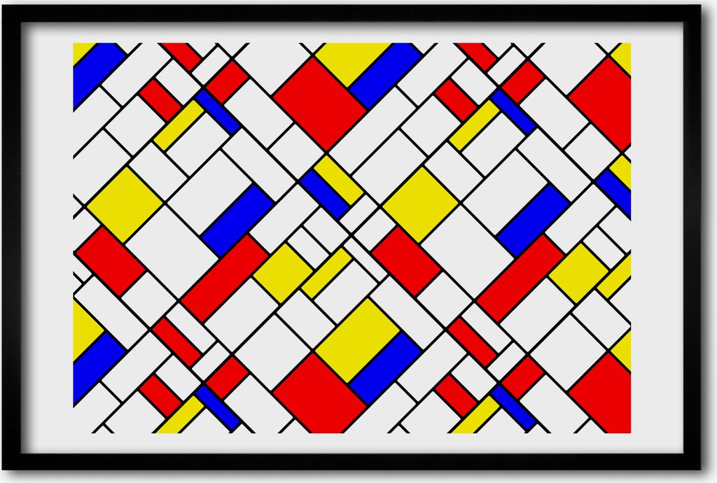 Bild 60x40 MDF-Rahmen, Wandkunst Abstraktion