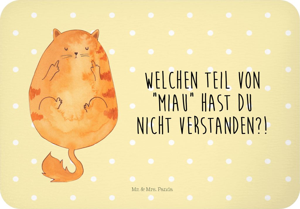 Mr. & Mrs. Panda magnet Katze Mittelfinger - Gelb Pastell - Geschenk, Cat, whiteboardmagnet, Cats, Mietze, tafelmagnet, Kühlschrankmagnet, Katzen,...