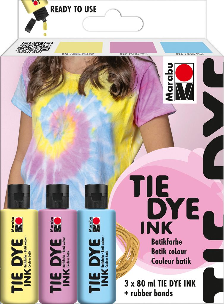 Marabu 1730000000201 Marabu tie-dye set TIE DYE, 3 x 80 ml, Obrázek produktu 
