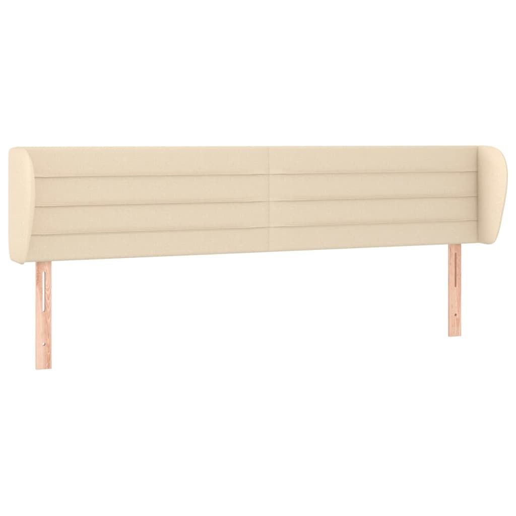 vidaXL Kopfteil mit Ohren Creme 163x23x78/88 cm Stoff