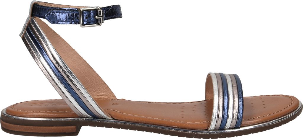 GEOX Sandalette SOZY PLUS, Glattleder, Blau, Damen