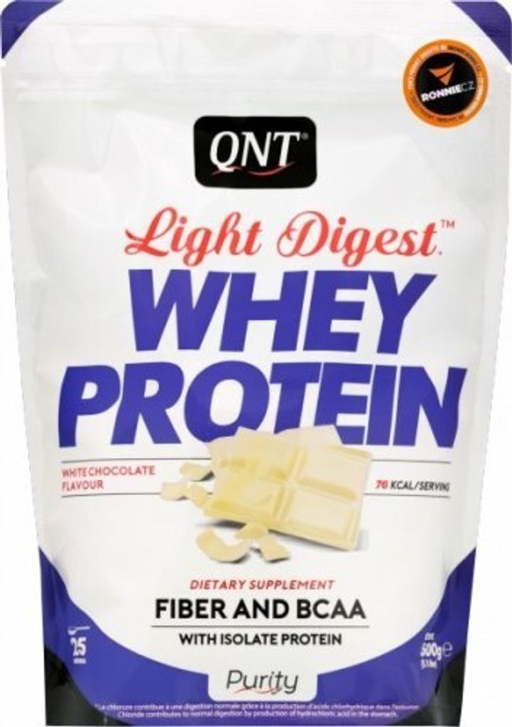 QNT Light Digest Whey Protein - 500 g - Cioccolato belga Immagine del prodotto 