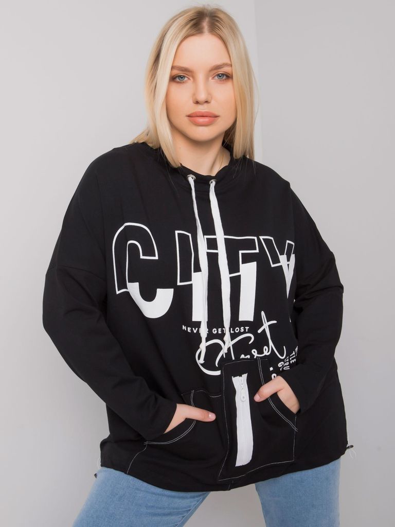 Relevance Damen-Kapuzenpulli mit Kapuze Gwelinda schwarz Universal