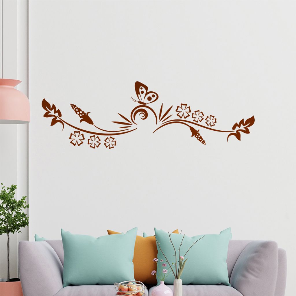 Tür - Ranke Wandtattoo in 6 Größen - Wandaufkleber Wall Sticker - Dekoration, Küche, Wohnzimmer, Schlafzimmer, Badezimmer