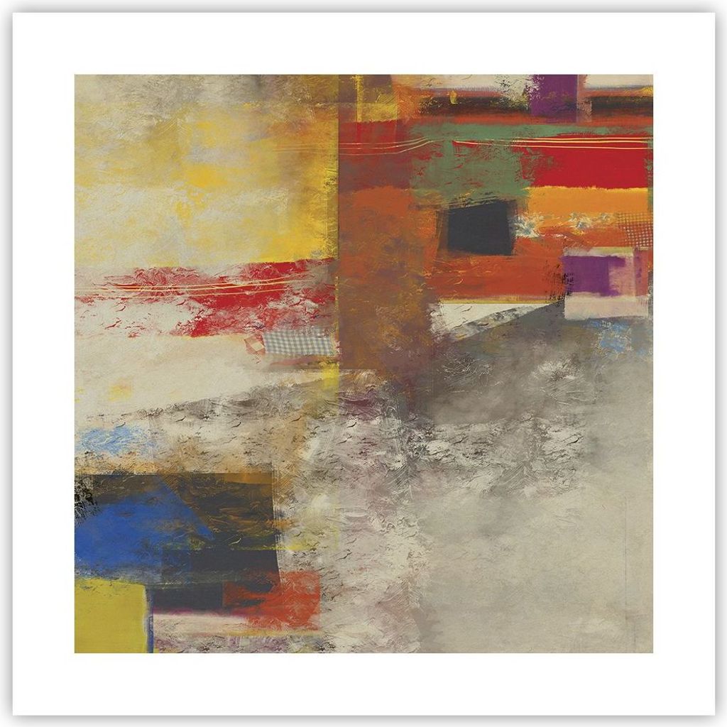 Poster - Poster ohne Rahmen - Abstraktion die Farben modern - 40x40 cm - Wand Bild - Wanddeko - Wandbilder - Kunstposter - Wandposter - Bilder - Ku...