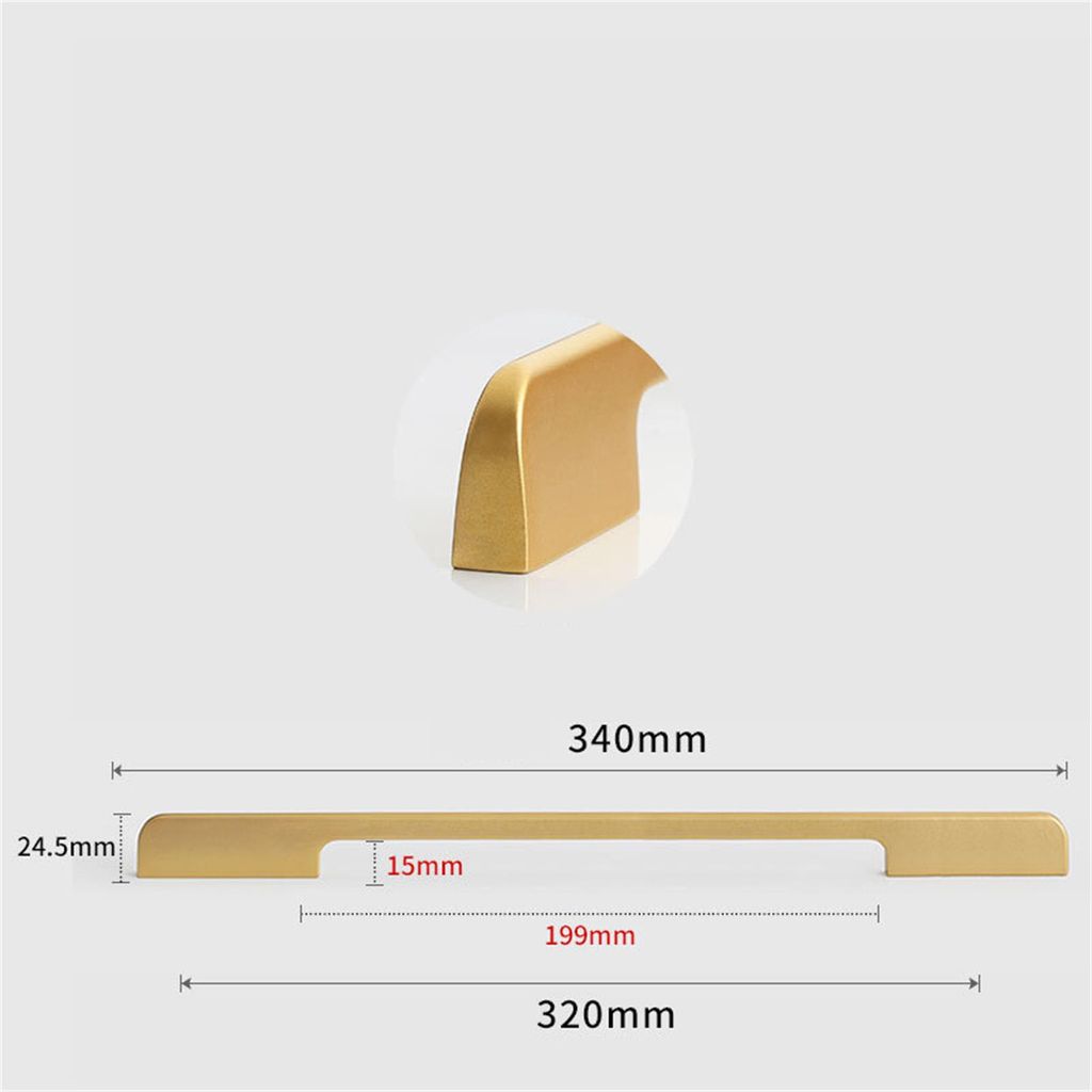 Kabinettstrgriff Aluminiumlegierschublade zieht fr Kommode Kleiderschrank Schuhschrank Gold A 320 -mm -Lochzentren