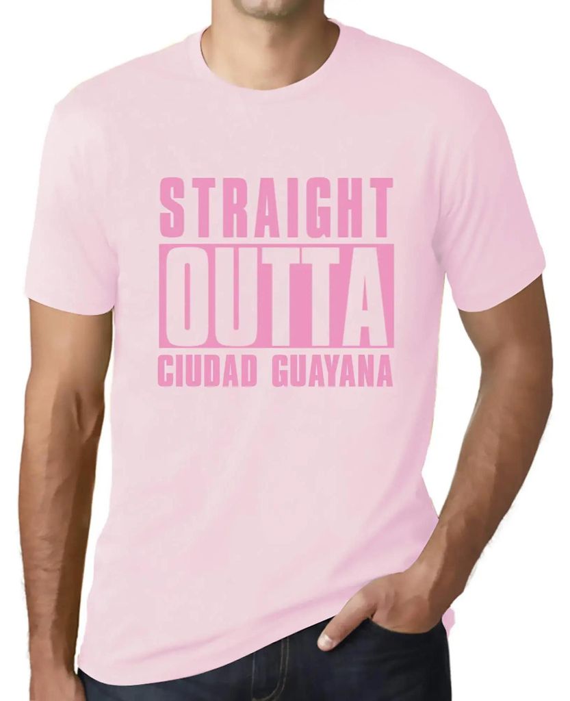 Herren Grafik T-Shirt Straight Outta Ciudad Guayana Öko-Verantwortlich Vintage Jahrgang Kurzarm Lustige Druck Geburtstag Geschenk Mann