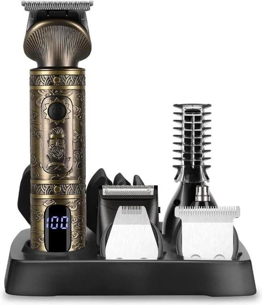 Tondeuse à barbe précision 7 en 1 avec lames acier pro et étanche