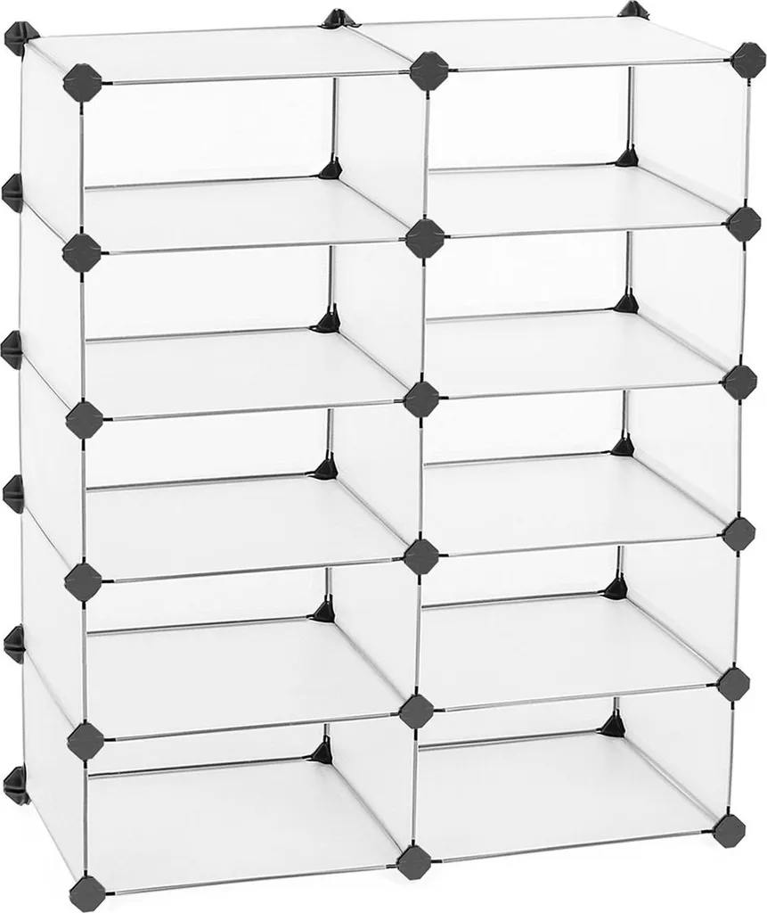 Armoire à chaussures blanche semi-transparente étanche et modulable Pro