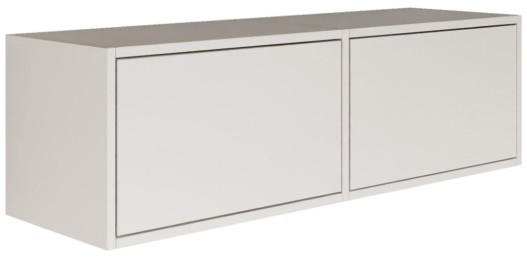 Selsey Framme – hängendes TV-Board mit zwei Klappen, Weiß, Produktbild 