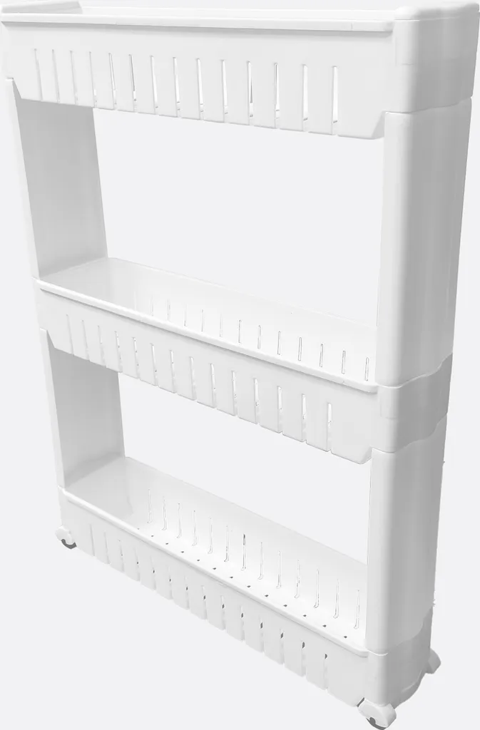 Étagère mobile 3 étages avec roues - Meuble d'appoint gain de place - 17
