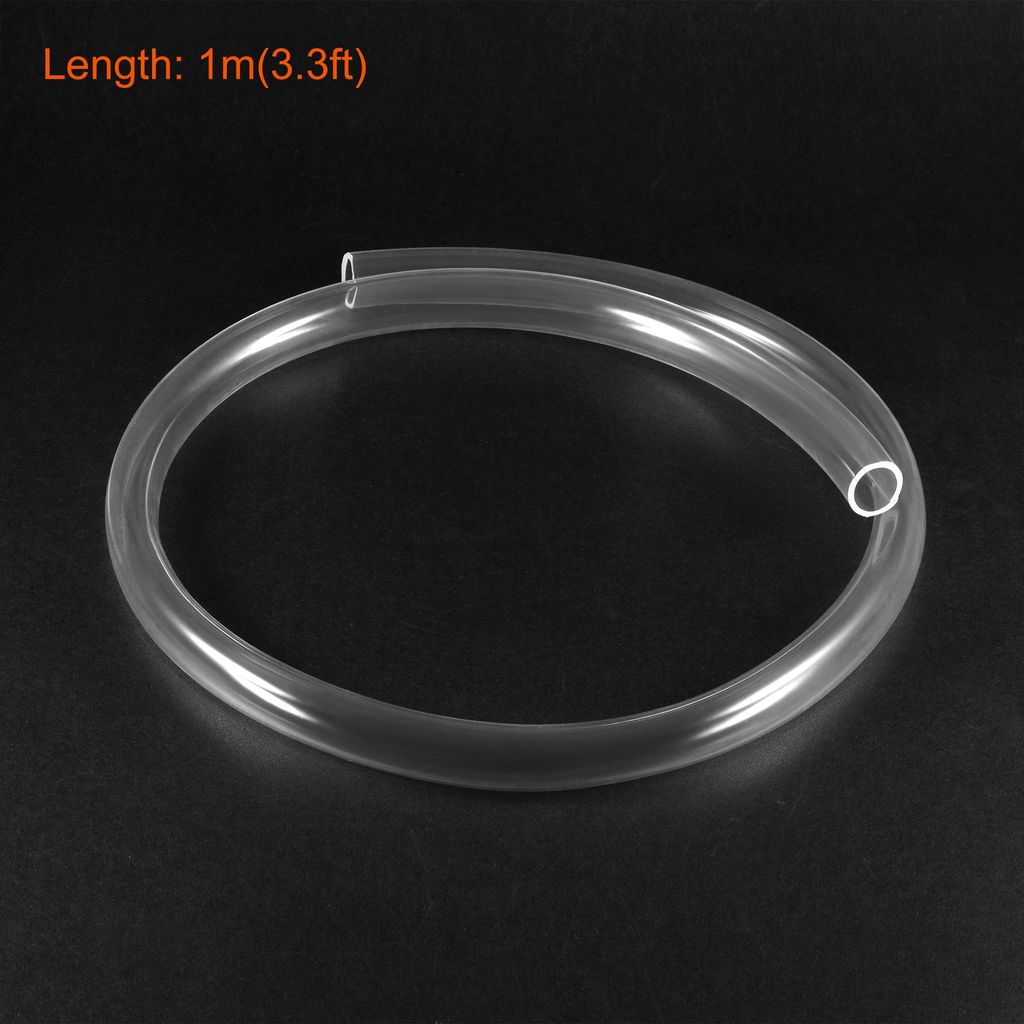 PVC Rohr mit Edelstahlclips, 25mm ID x 30mm OD L?nge 1m Rund Kunststoffrohr fš¹r Garten, Aquarium, Wasserleitung, Kabelkanal, lš¹ftungsrohr