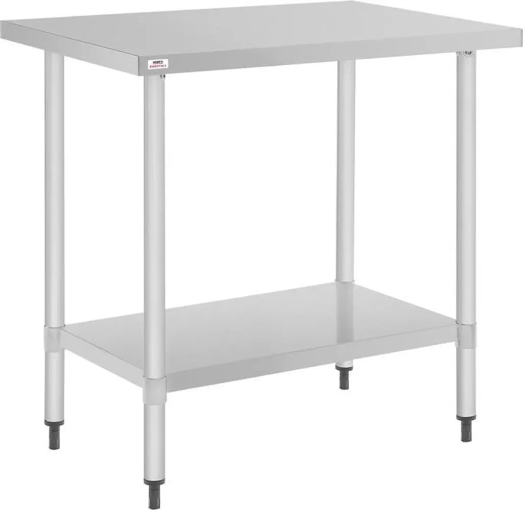 Table inox Nisbets Essentials 800x600 mm avec étagère inférieure