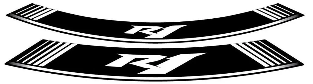 Bandes de jante PUIG 5529B Specials pour YAMAHA YZF-R1 - Coloris Blanc