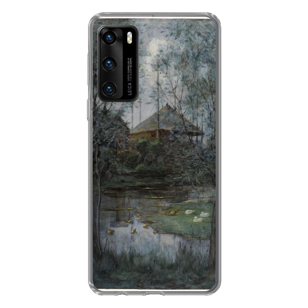 MuchoWow Handyhülle Schutzhülle Hülle für Huawei P40 Heuhaufen - Piet Mondrian Silikon Softcase Handy Hülle - Handytasche