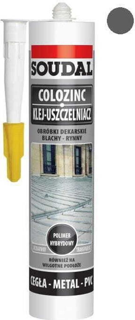 290ml SOUDAL COLOZINC Blechkleber Blechpfannenkleber Dachdecker Dunkelgrau