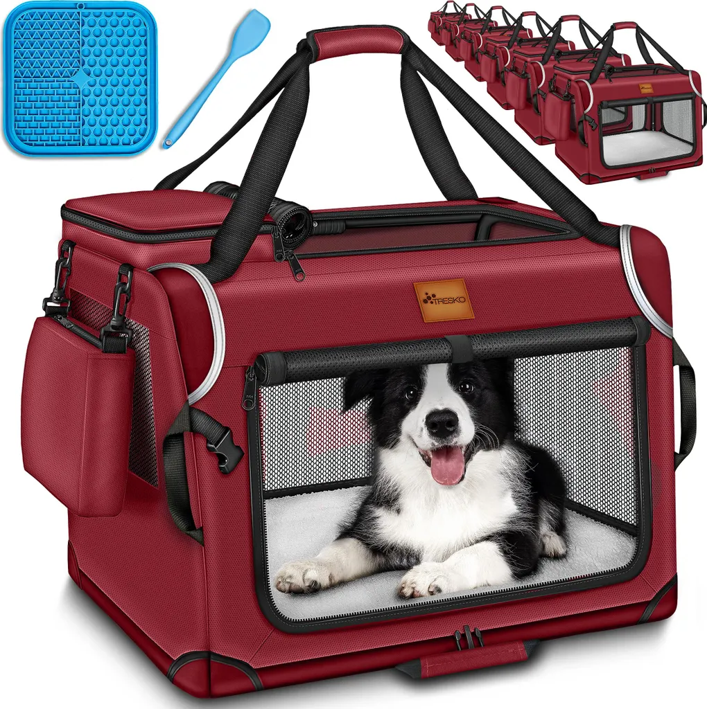 Trasportino Auto Cani XXL TRESKO Rosso: Caratteristiche e Sicurezza