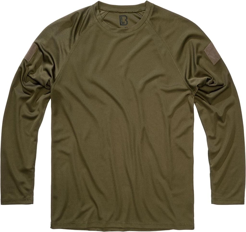 Brandit Quickdry Langarmshirt oliv, 5XL