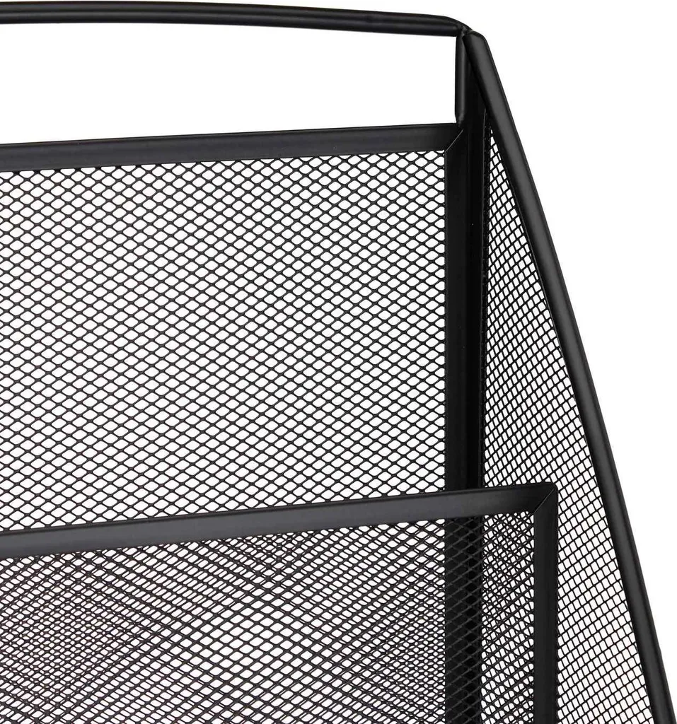 Range-revues vertical en métal perforé - Support de rangement bureau chic - 6