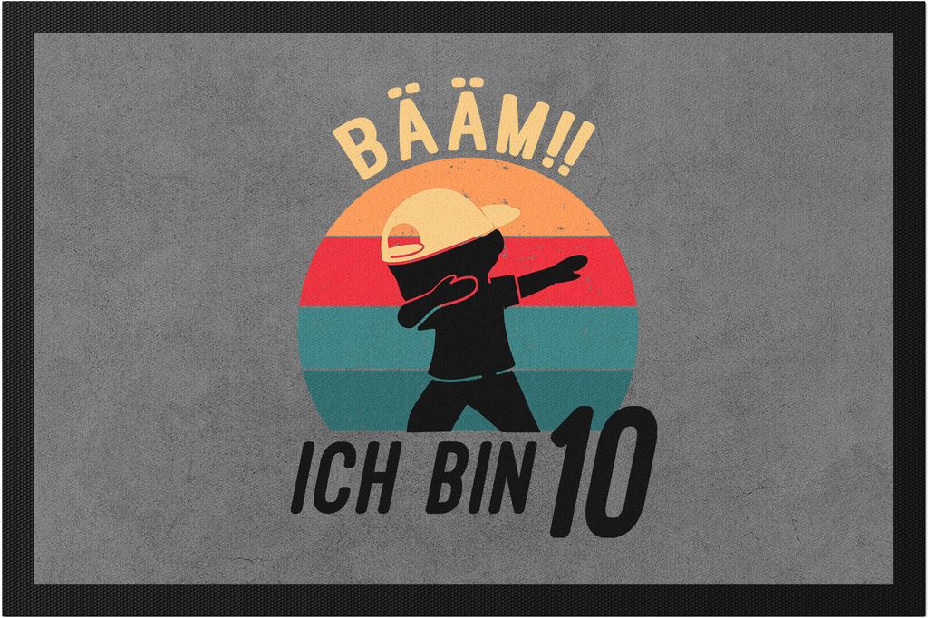 Dabbing Geburtstags 10 Jahre Jungs 10. Geburtstag Lustig Jungen Zehn Fußmatte