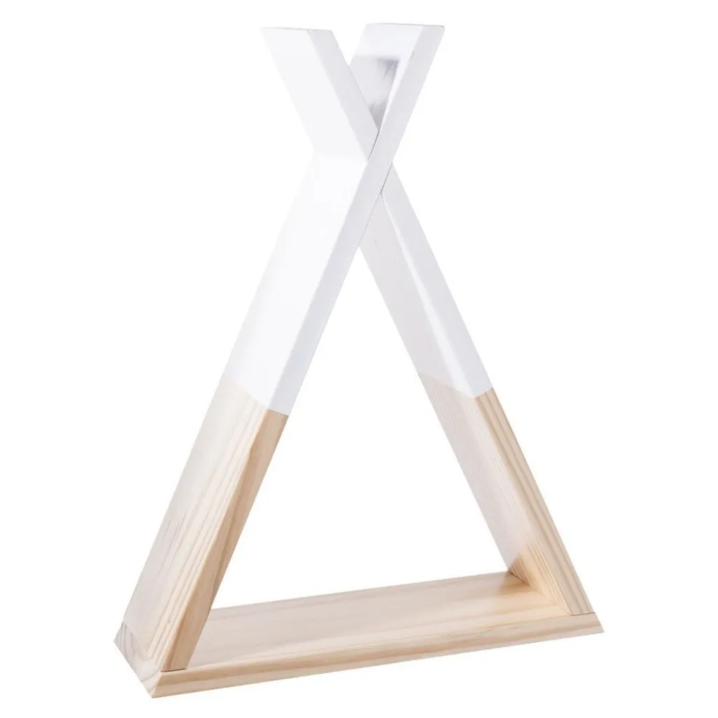 Bibliothèque murale forme Tipi pour chambre d'enfant Atmosphera blanc