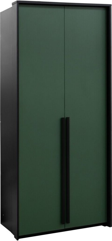 BETTSO Grüner moderner Kleiderschrank für das Schlafzimmer GENUA 105