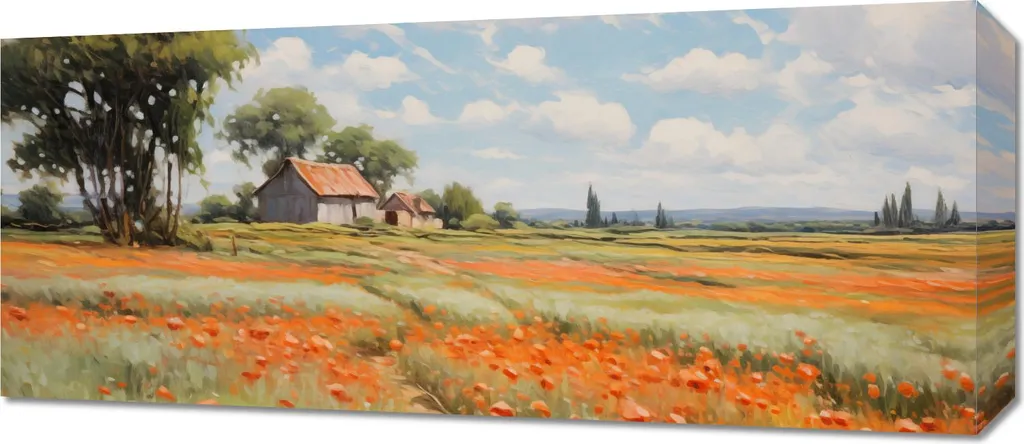 Image coquelicots chuchotants 70 x 30 cm aux couleurs vives et durables