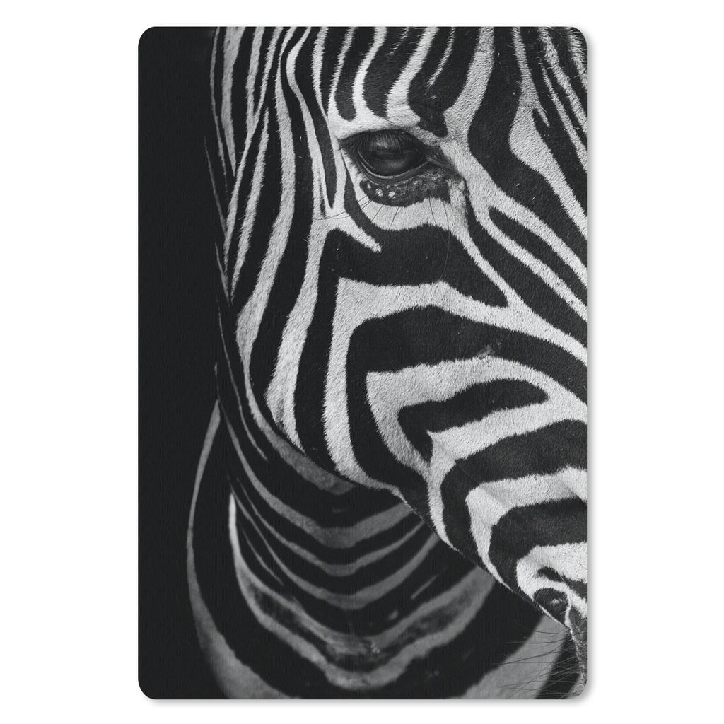 MuchoWow Mauspad Mousepad Tiere - Zebra - Schwarz - Weiß 18x27 cm - Mousepads - Maus Mat - Pad - Mausunterlage