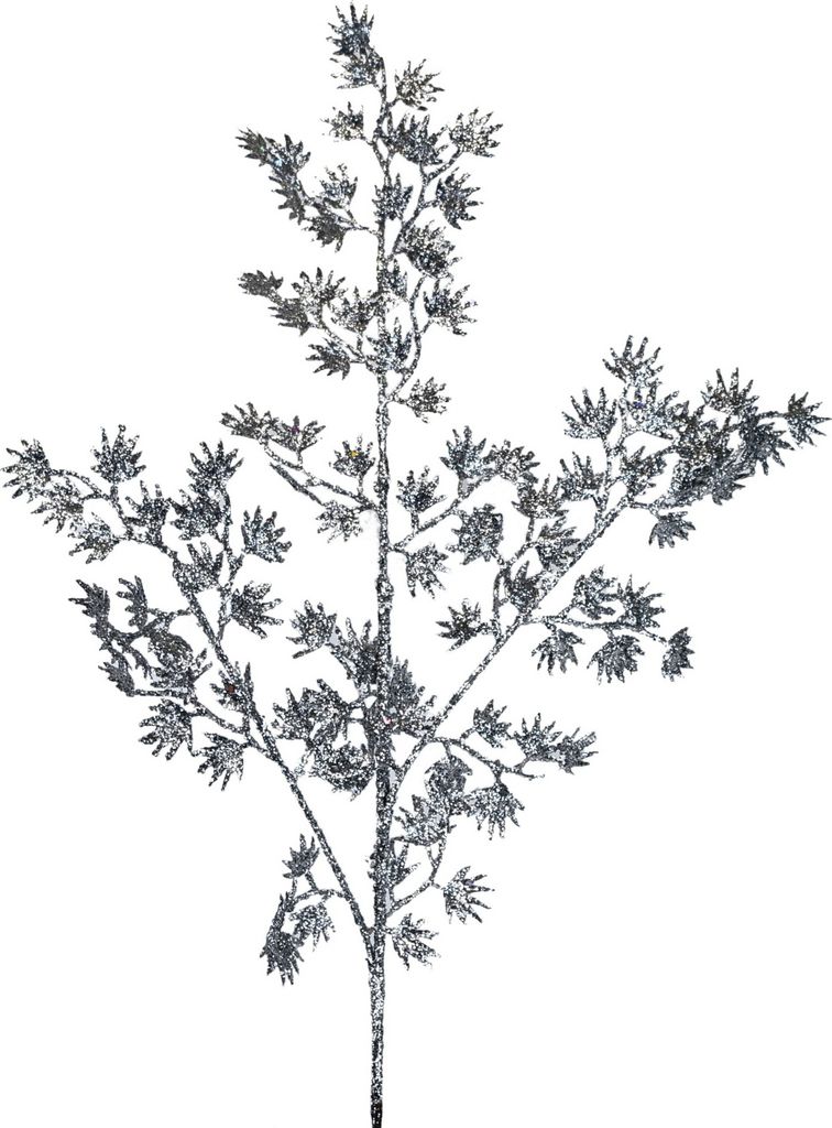 Zweig silber schimmernd 75 cm