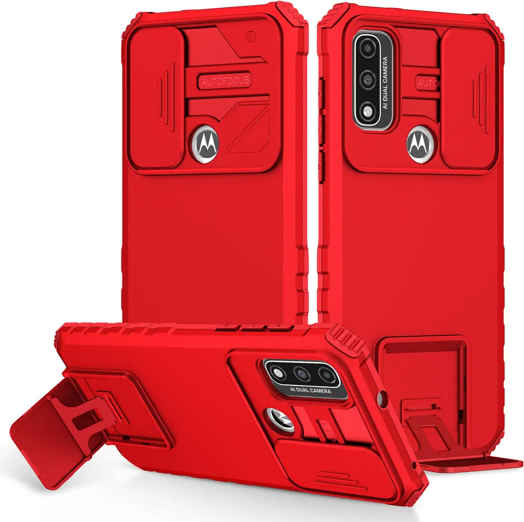 Cover Rugged Motorola G Pure 2021 - Doppio Strato Antiurto Rossa