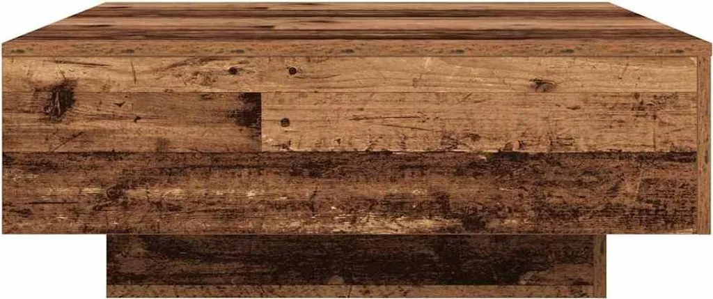 Tavolino Salotto SYFAX Legno Vecchio e Blu 80x80cm - Design Industriale - 5