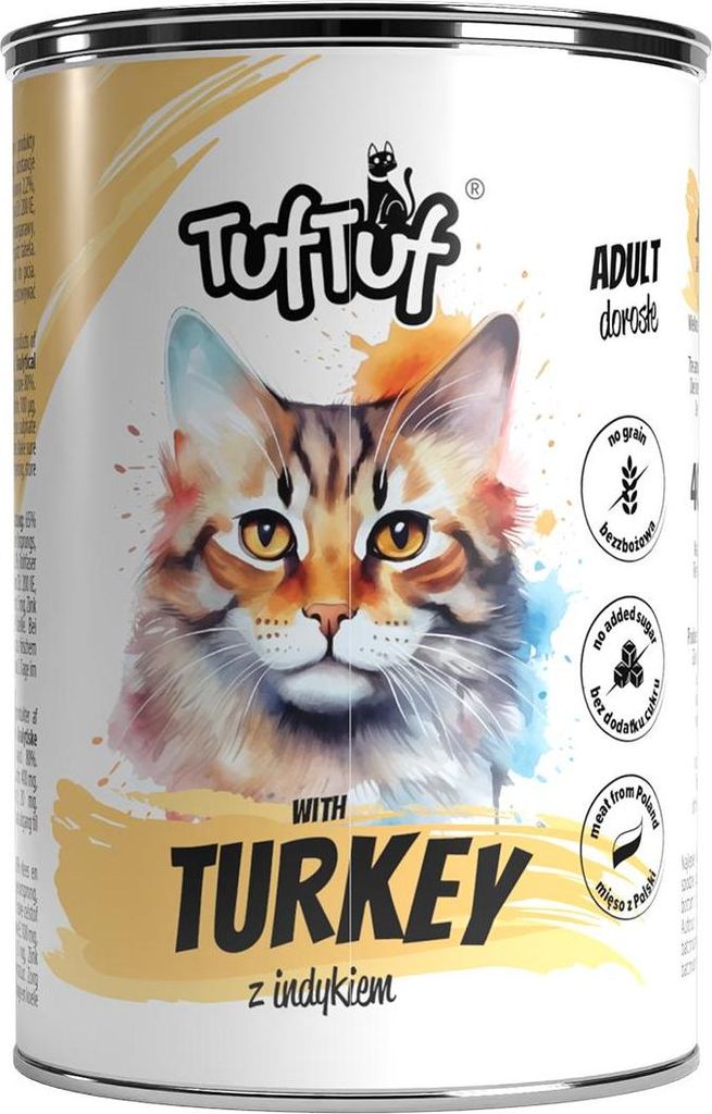 TufTuf Katzenfutter - feuchte Katzennahrung - Dose Truthahn Produktbild 