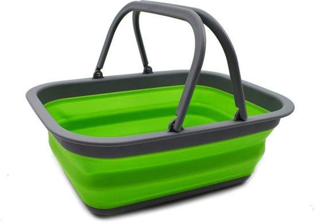 Opvouwbare Picknicktas mit Griff - 92 l tragbarer Picknickkorb für draußen - opvouwbare Einkaufstasche - Raumsparende Aufbewahrungscontainer (dun...