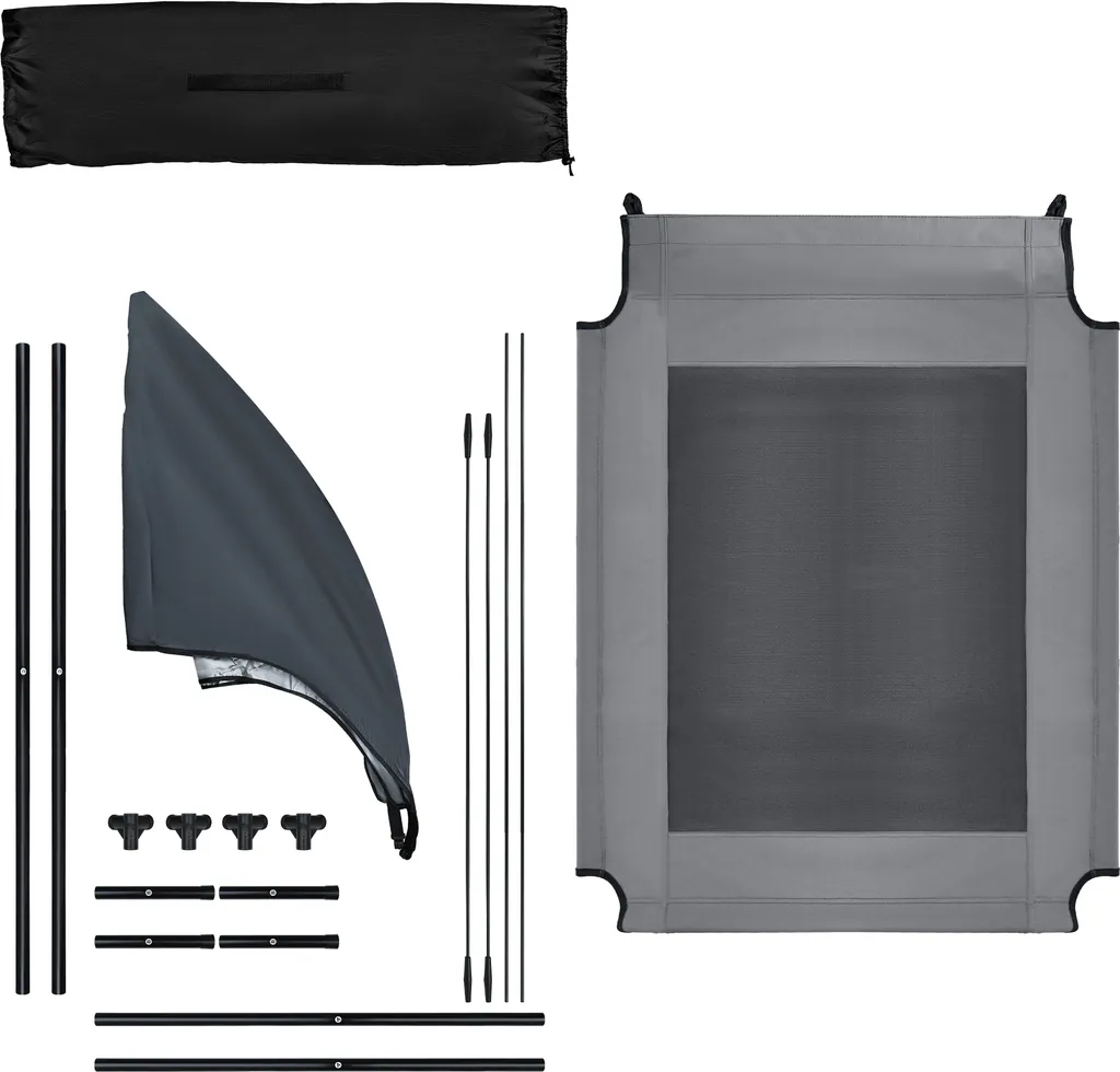 Letto per Gatti e Cani con Baldacchino JNGLGO | Cuccia Rialzata Ferro M