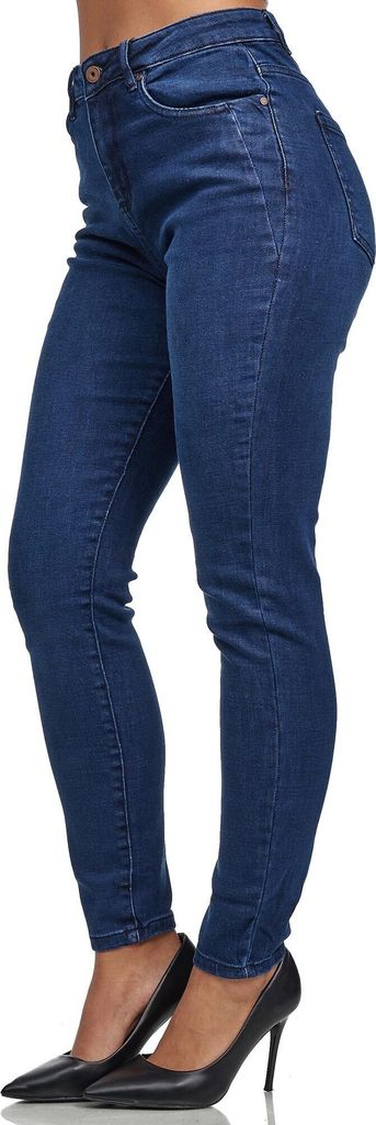 Tazzio Jeans skinny fit a vita alta da donna F107 Blu scuro Immagine del prodotto 
