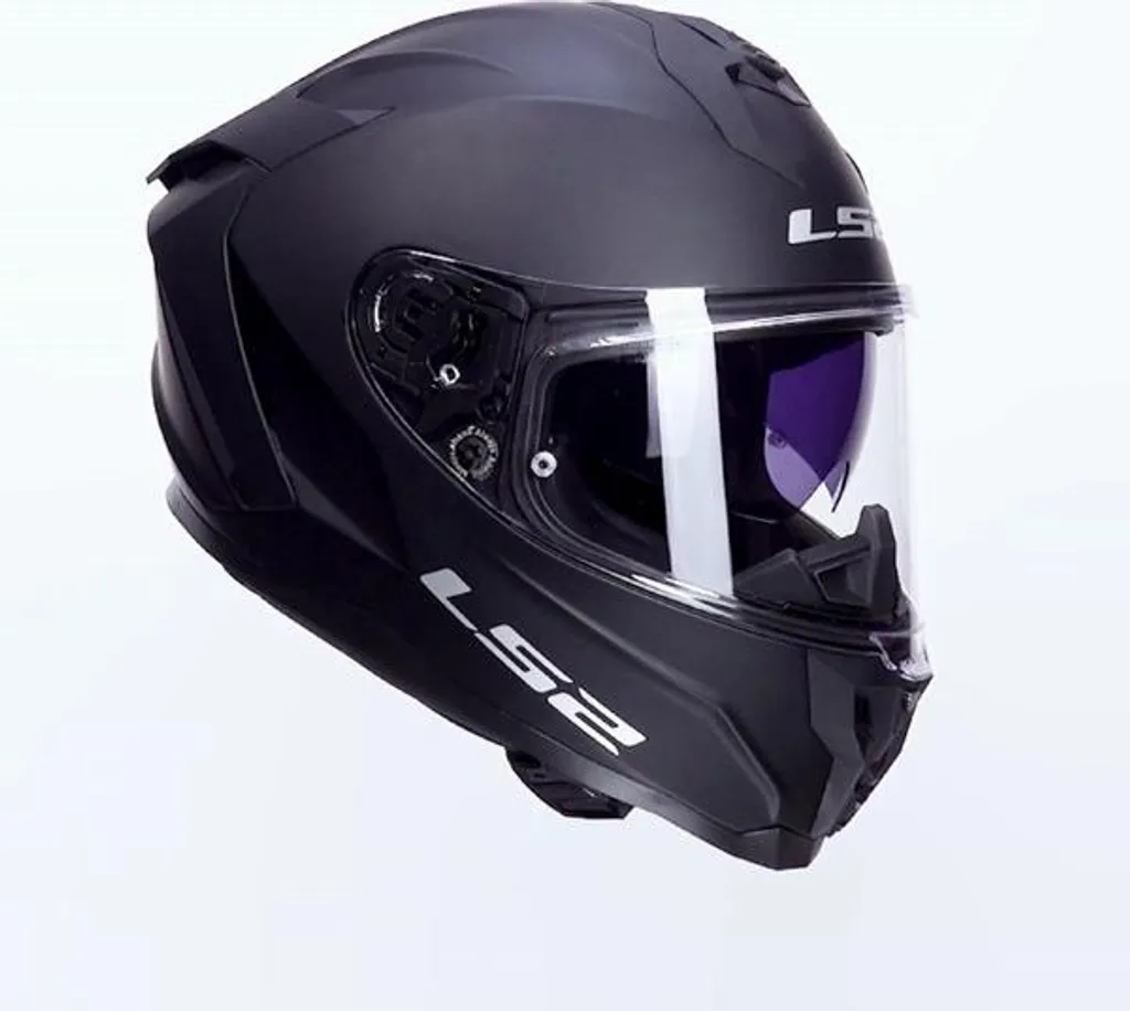 Casque intégral noir mat LS2 FF817 avec double écran solaire XXL