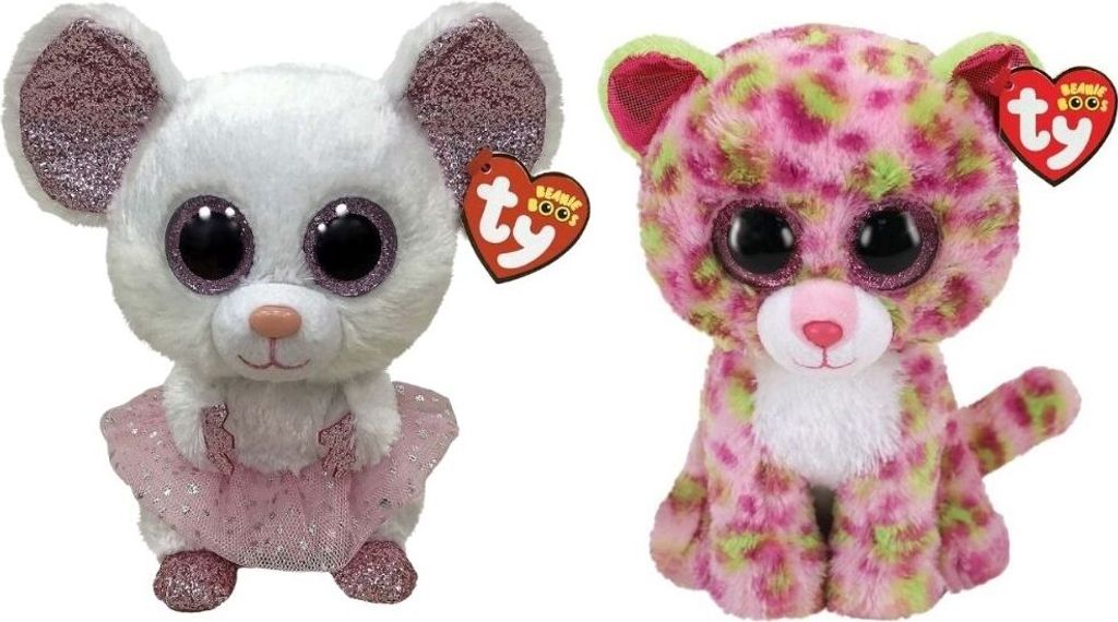 Ty - Stofftiere - Beanie Buddy - Nina Mouse & Lainey Leopard