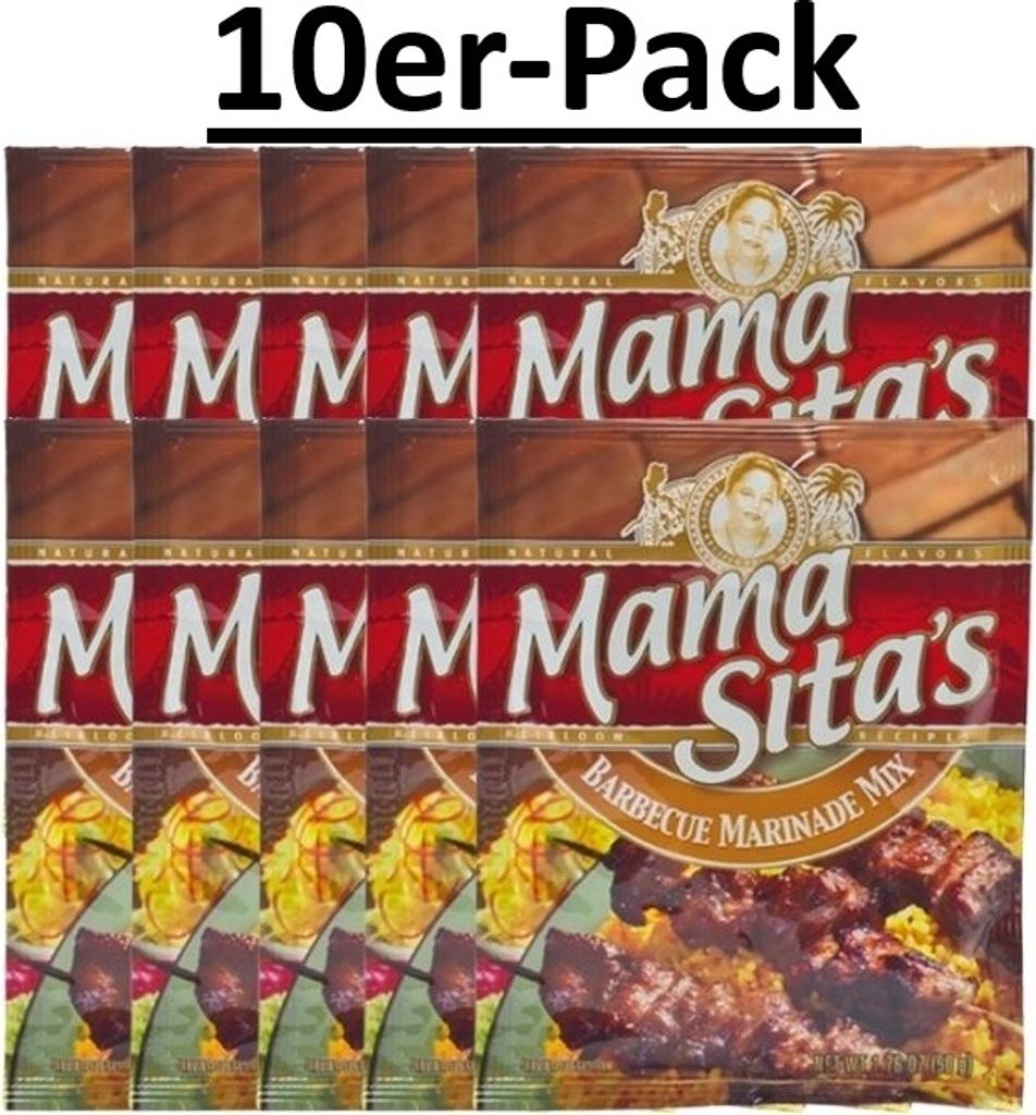 10er-Pack Mama Sita's BBQ Barbecue Marinade Mix 50g