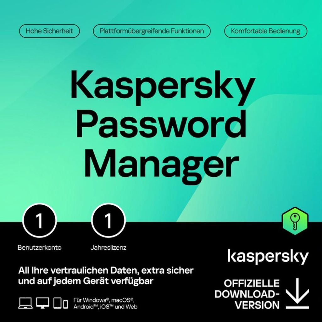 Kaspersky Password Manager – 1 Device, 1Year – Produktbild 