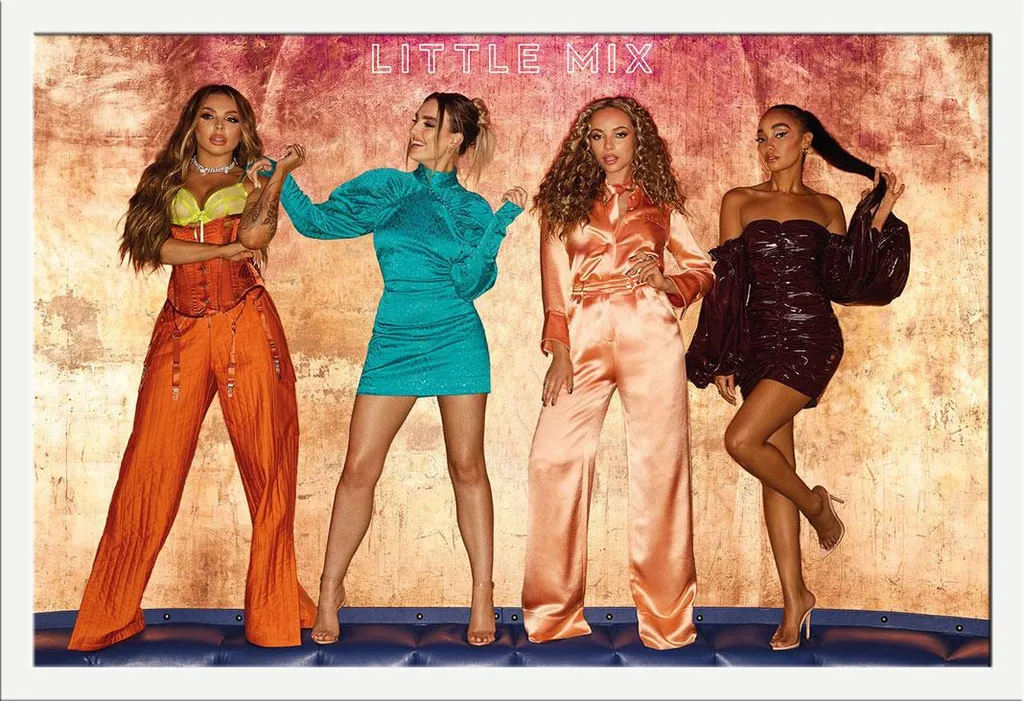 Poster Little Mix Bold sous Cadre Shinsuke Blanc MDF et Vitre Acrylique