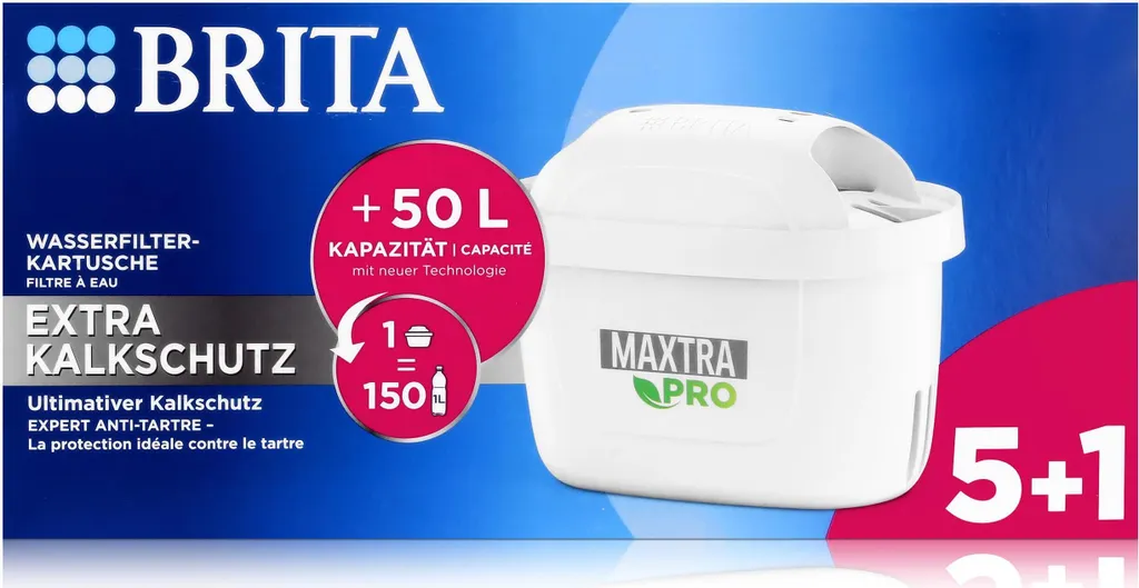 Filtri Brita MAXTRA PRO Extra Protezione 5+1 - Scelta Green e Anticalcare - 6
