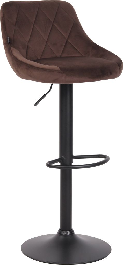 Barhocker HLO-CP268 Samt schwarz braun