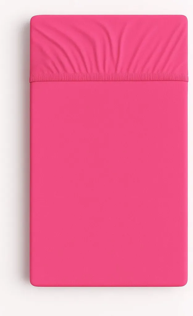 Drap-housse coton lit enfant 140x70 cm rose foncé de haute qualité