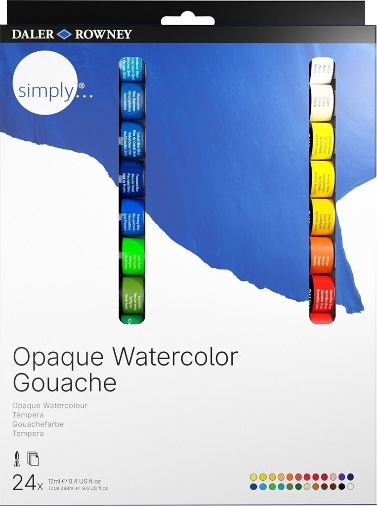 Daler Rowney Simply Set Aquarellfarben 24 x 12 ml