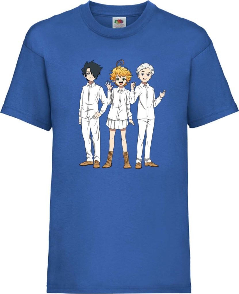 Kinder T-Shirt Japan Animation Manga Anime Comics The Promised Neverland Var-009 The Promised Neverland, 3-4 Jahr - 104 / Blau