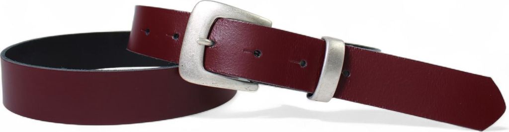 FRONHOFER Damen Ledergürtel mit passender Schlaufe silber ca. 3 cm, echt Leder
