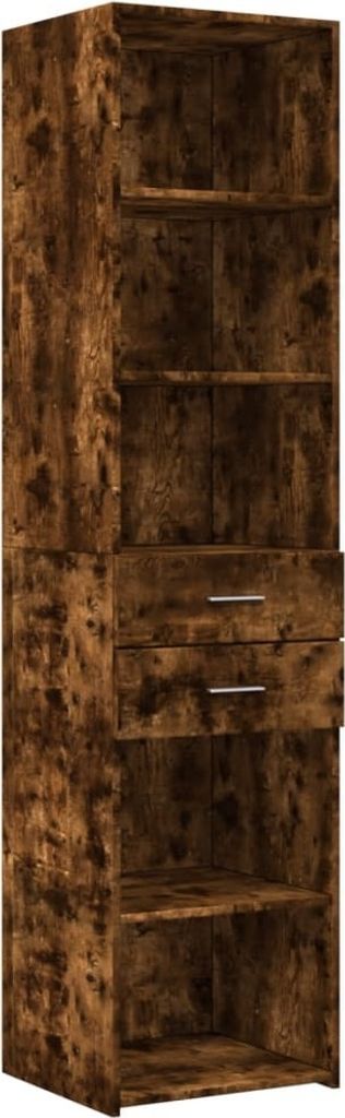 Highboard Räuchereiche 45x42,5x185 cm Holzwerkstoff